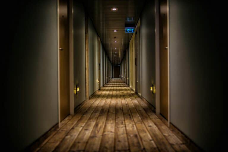 haunted hotel, hallway